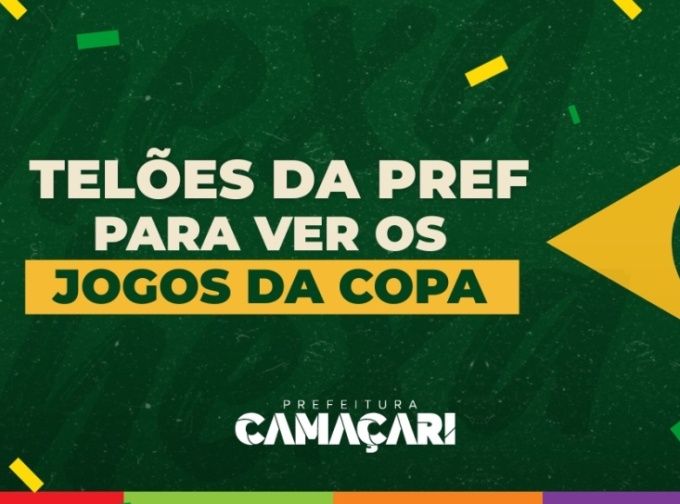 Prefeitura terá telões nos bairros para retransmissão dos jogos do Brasil na Copa do Mundo 2026