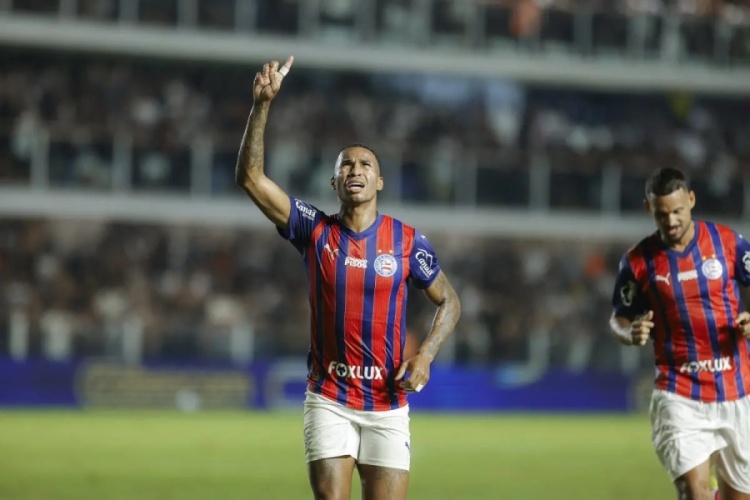  jean lucas comemora gol do bahia Foto: Rafael Rodrigues / EC Bahia